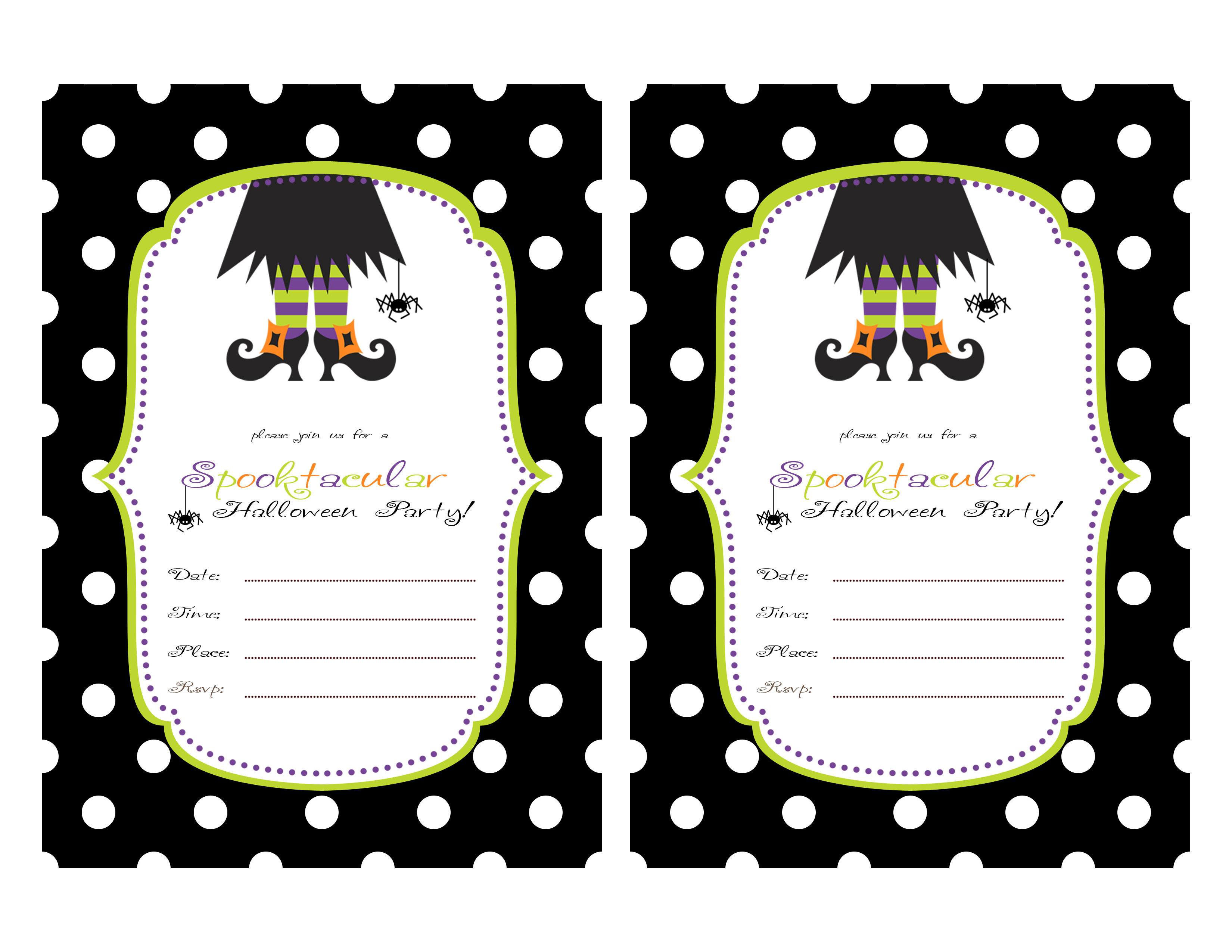 Halloween Birthday Invite Free