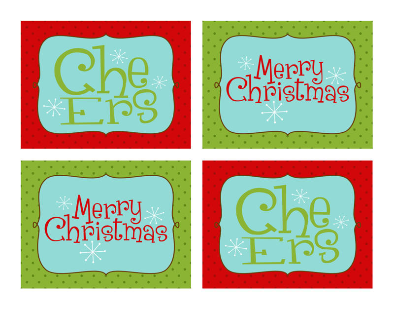 retro christmas wine bottle labels - The Catch My Party Blog The Catch My Party Blog