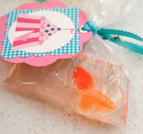 Goldfish in a bag party favor soap! | CatchMyParty.com