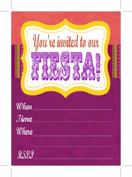 cinco de mayo party invite. and a Cinco de Mayo banner