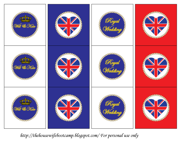 FREE Royal Wedding Viewing Party Printables From The Housewife Bootcamp 