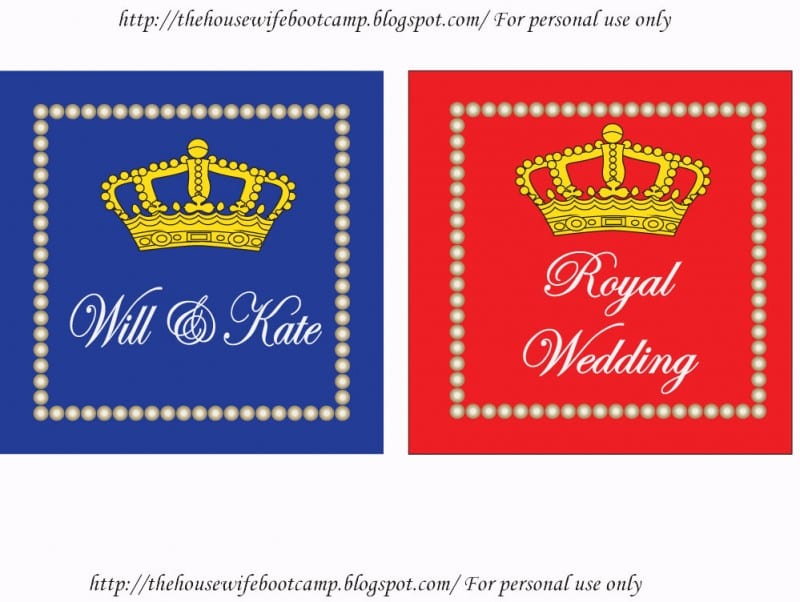 FREE Royal Wedding Viewing Party Printables from The Housewife Bootcamp ...