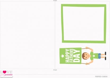 Download these fun Father's Day printables - blank tented cards