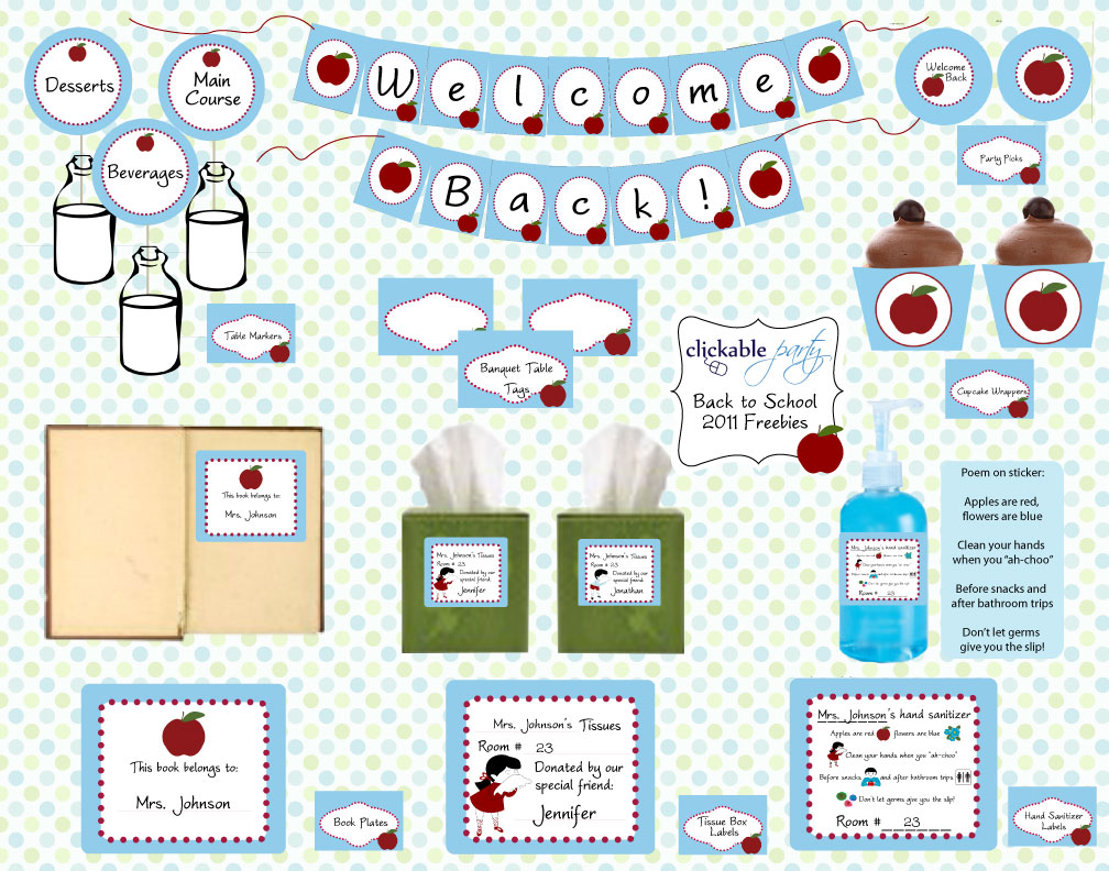 FREE Back To School Printables From Clickable Party Catch My Party