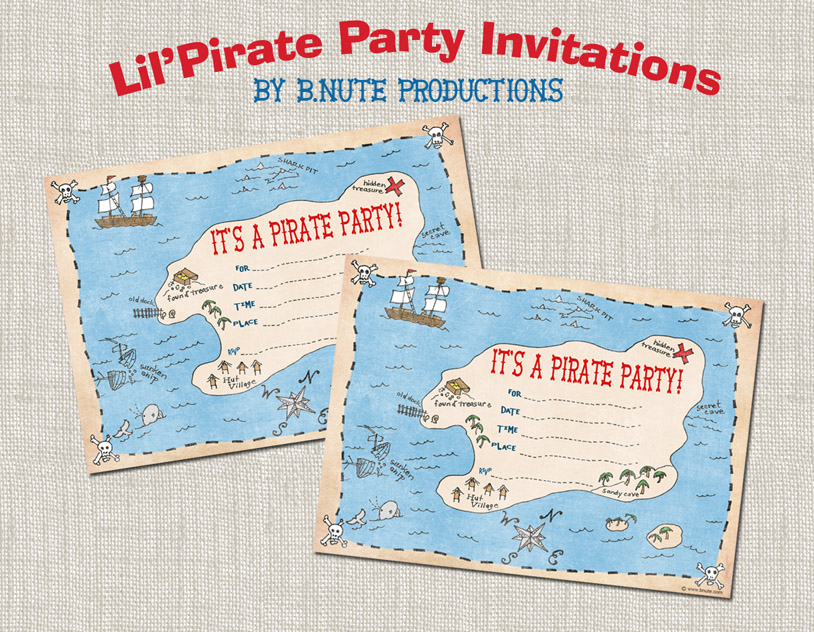 FREE Pirate Birthday Printables from B. Nute productions | Catch My Party