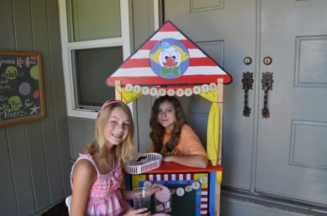 Homemade ticket booth