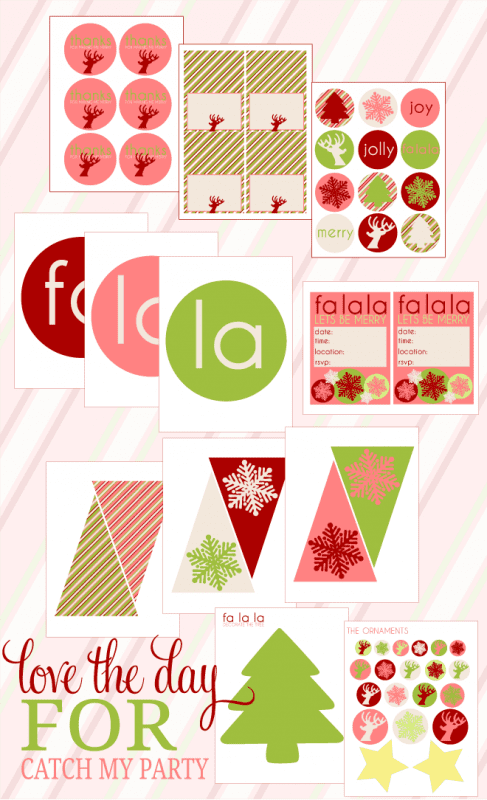 FREE Christmas Party Printable from Love the Day - The Catch My Party Blog