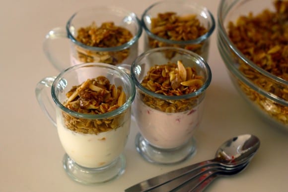 Nutty, Crunchy, Not-too-Sweet Granola | CatchMyParty.com