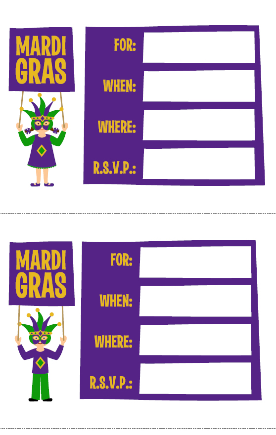 Mardi Gras Printables from Love Party Printables