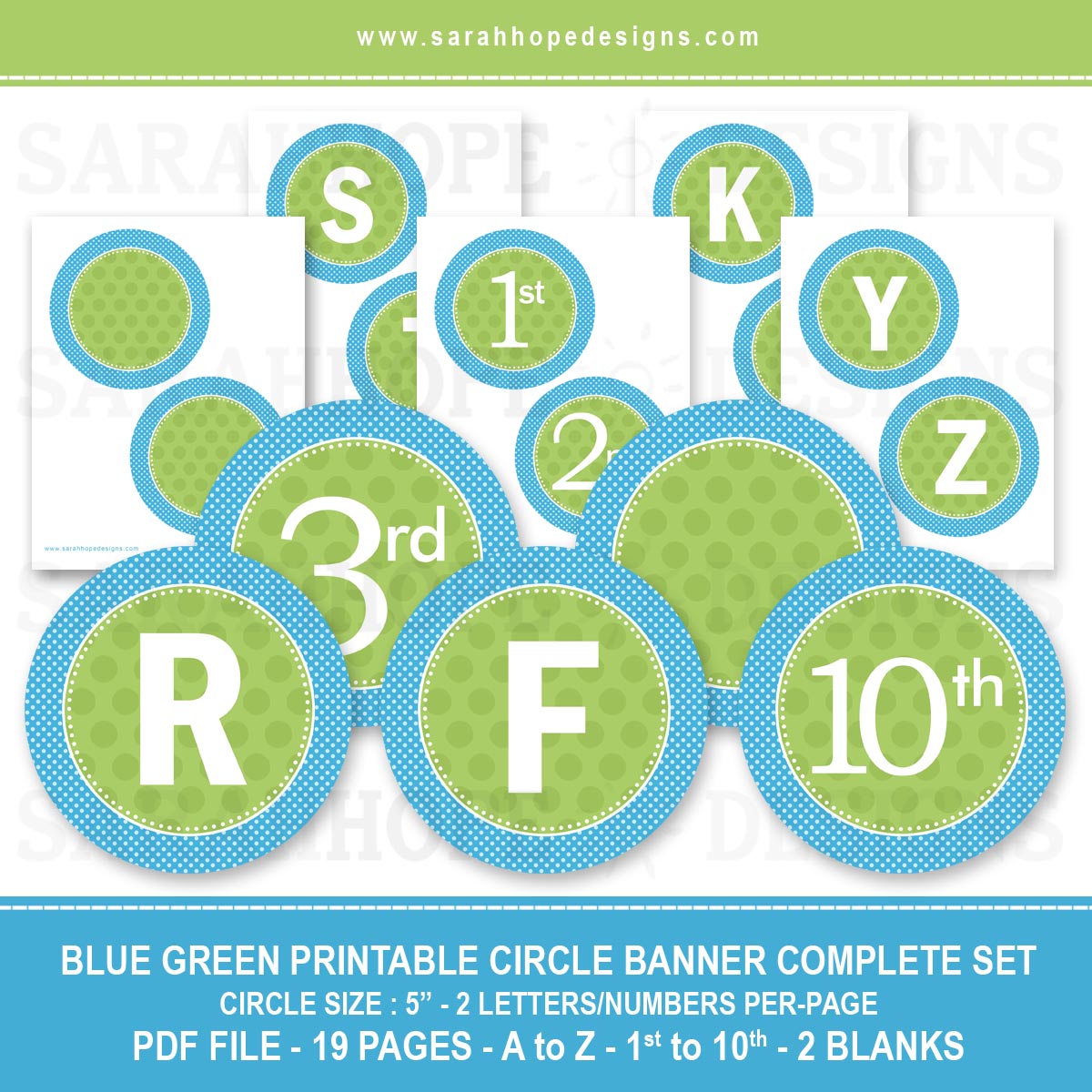 Spell Out Anything With These Free Alphabet Circle Banners From Sarah Hope Designs Catch My Party