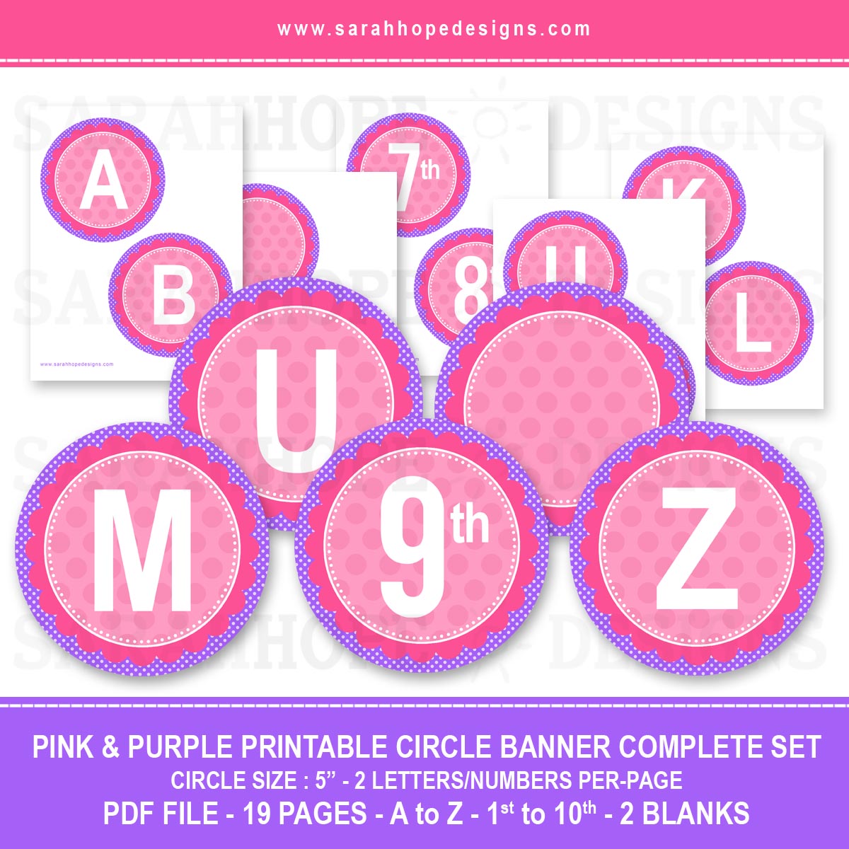 Spell Out Anything With These FREE Alphabet Circle Banners From Sarah 