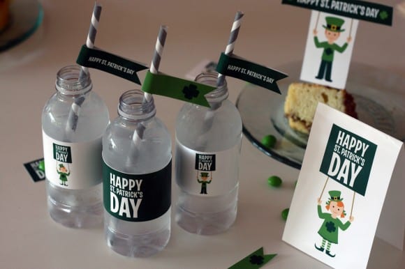 FREE St. Patrick's Day Party Printables for Kids - Water Bottle Labels