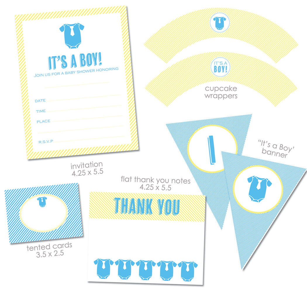 FREE quot It #39 s a Boy quot Baby Shower Printables from Green Apple Paperie