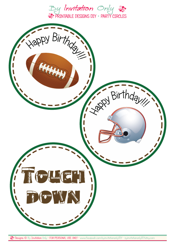 FREE Football Party Printables from By Invitation Only DIY Catch My Party