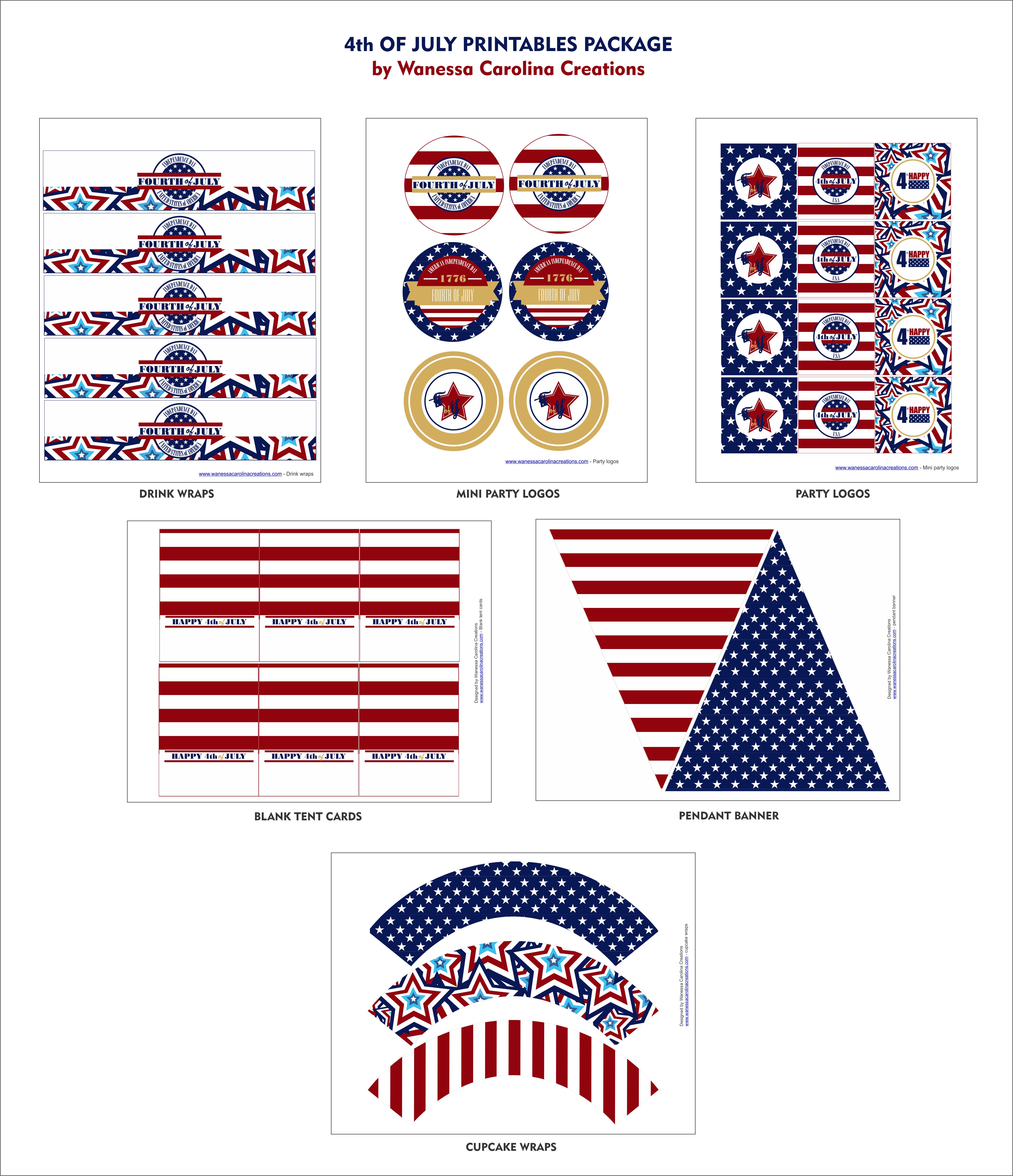 FREE July 4th Printables from WCC Designs Catch My Party