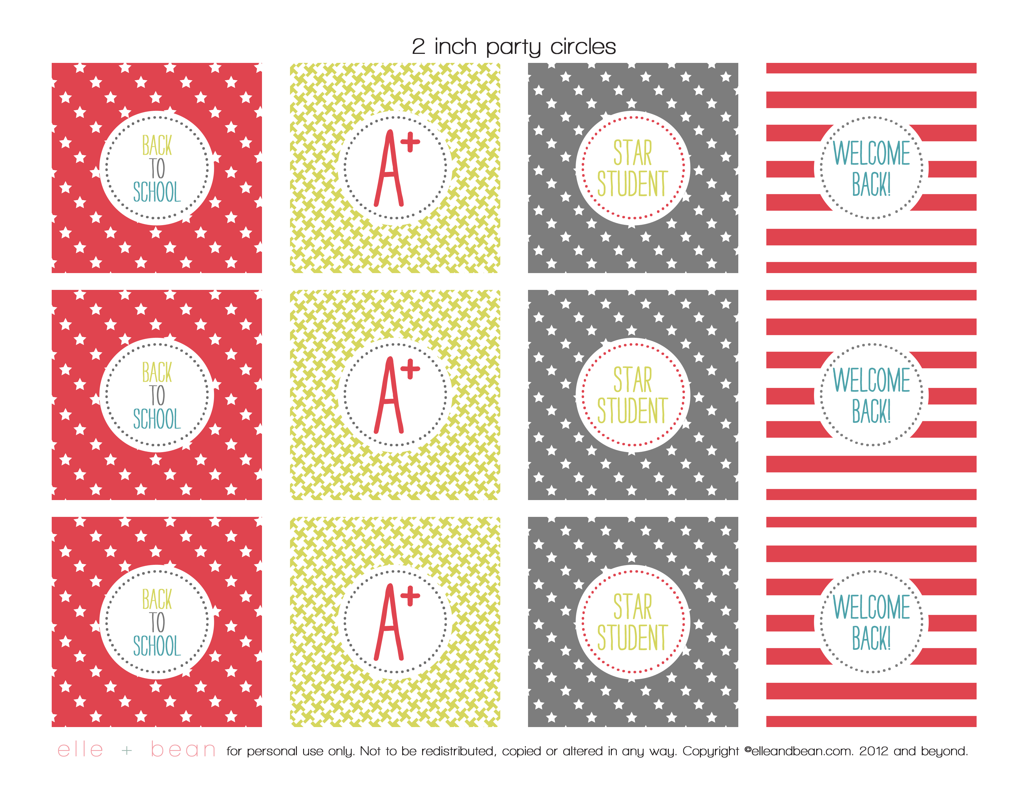 FREE Back To School Party Printables From Ellen Bean Catch My Party