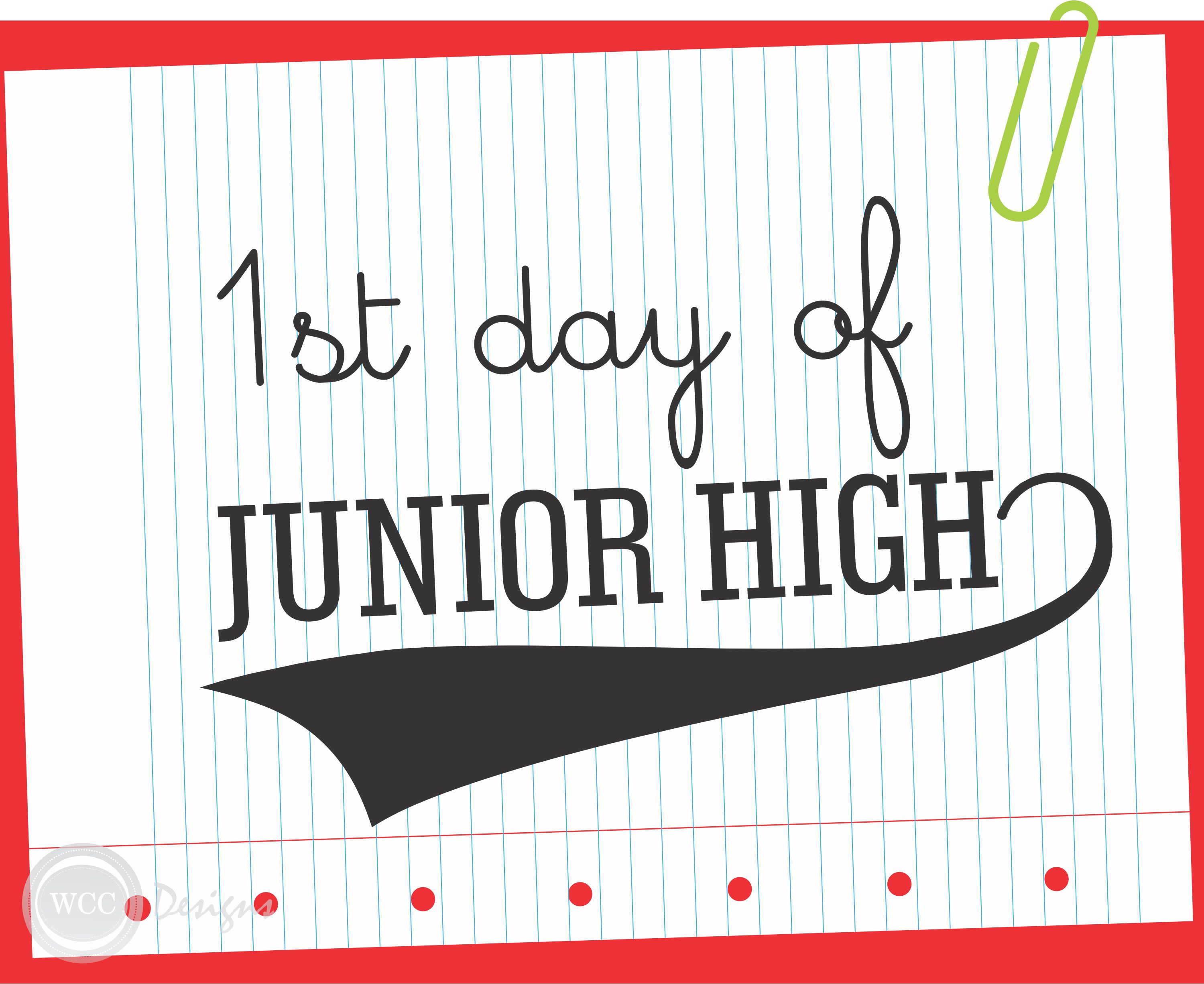 First Day School Junior Printable