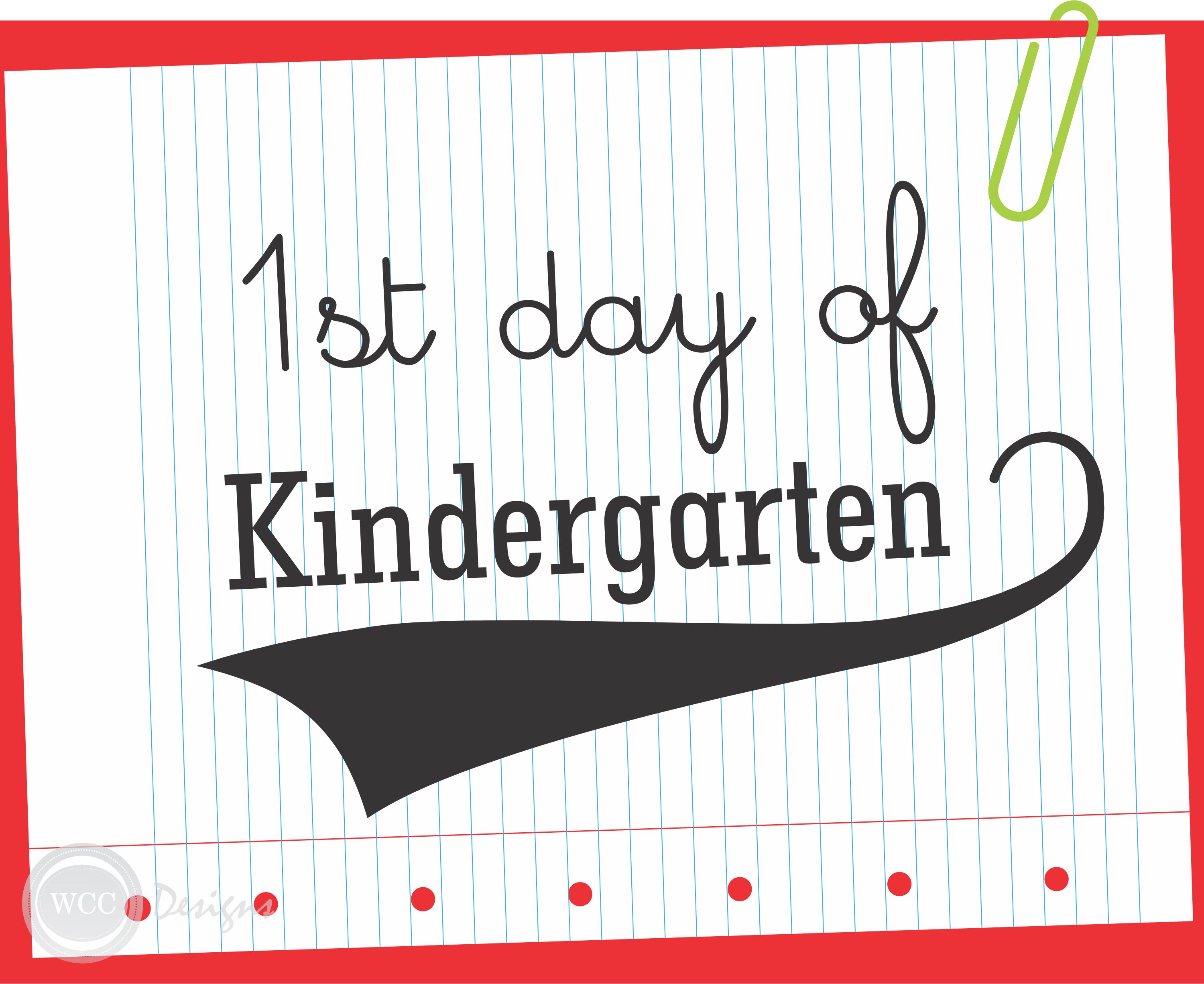 first day of kindergarten sign 2018