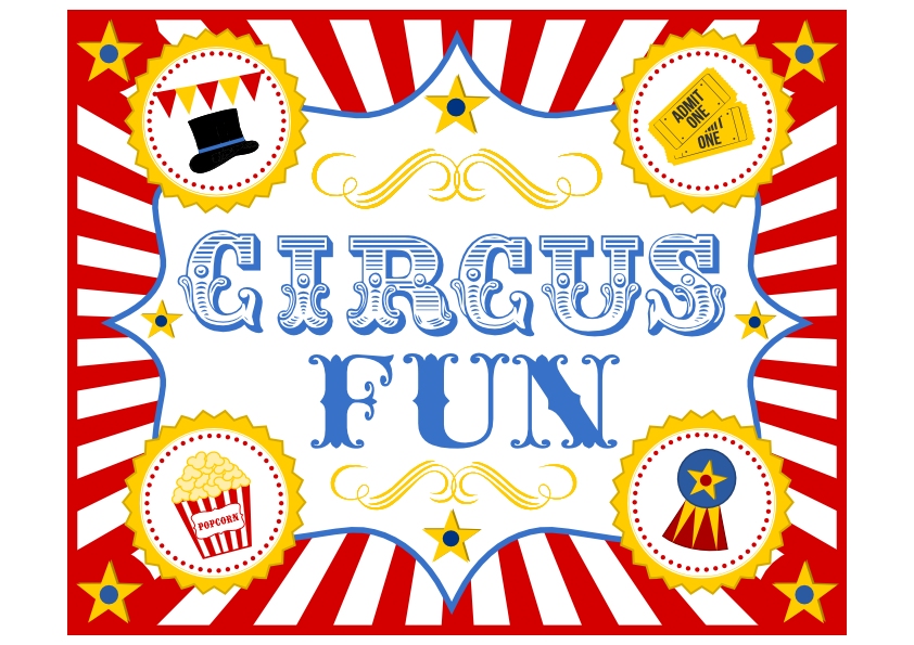 FREE Circus Birthday Party Printables from Printabelle Catch My Party