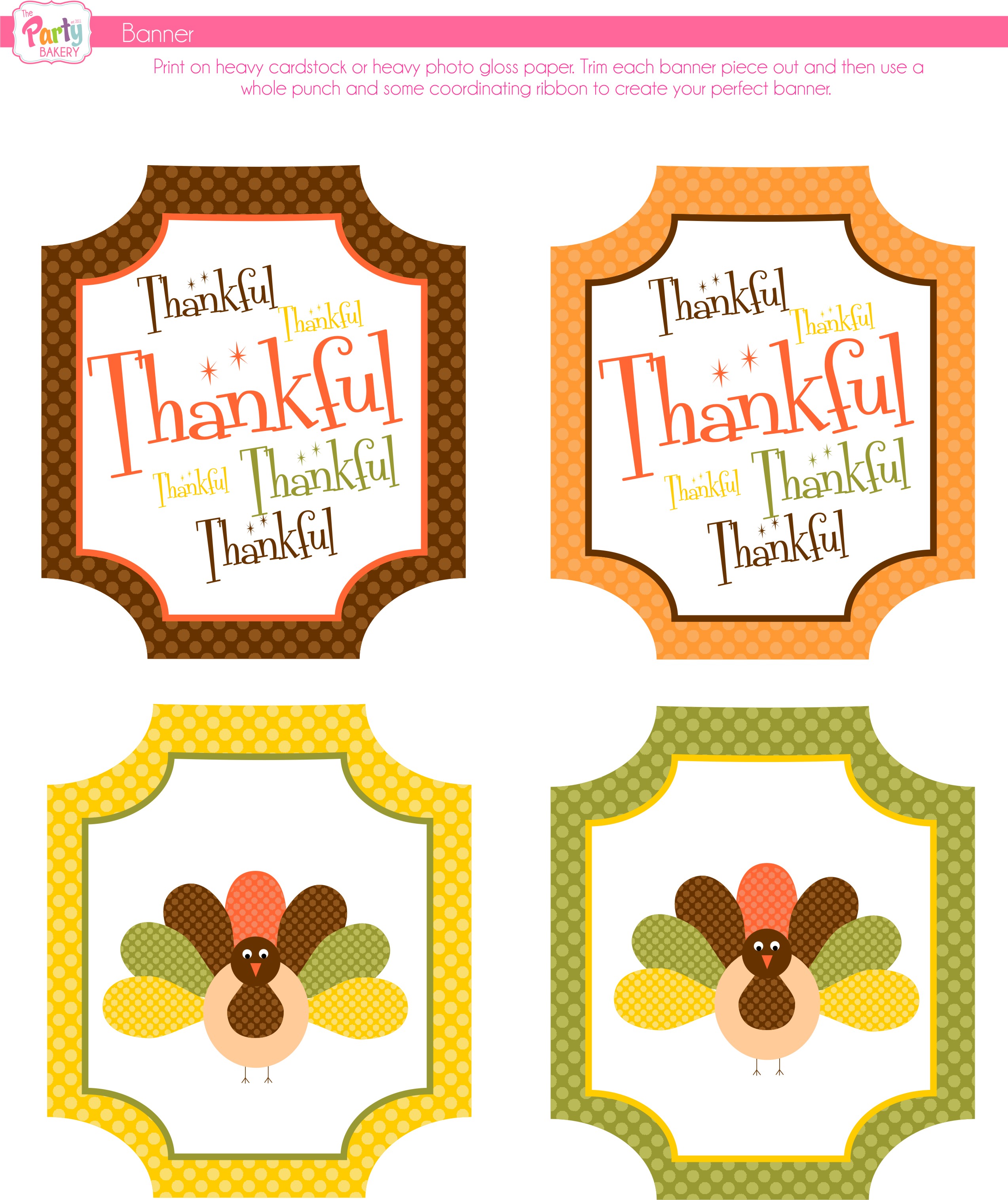 FREE Thanksgiving Printables from The Party Bakery Catch My Party