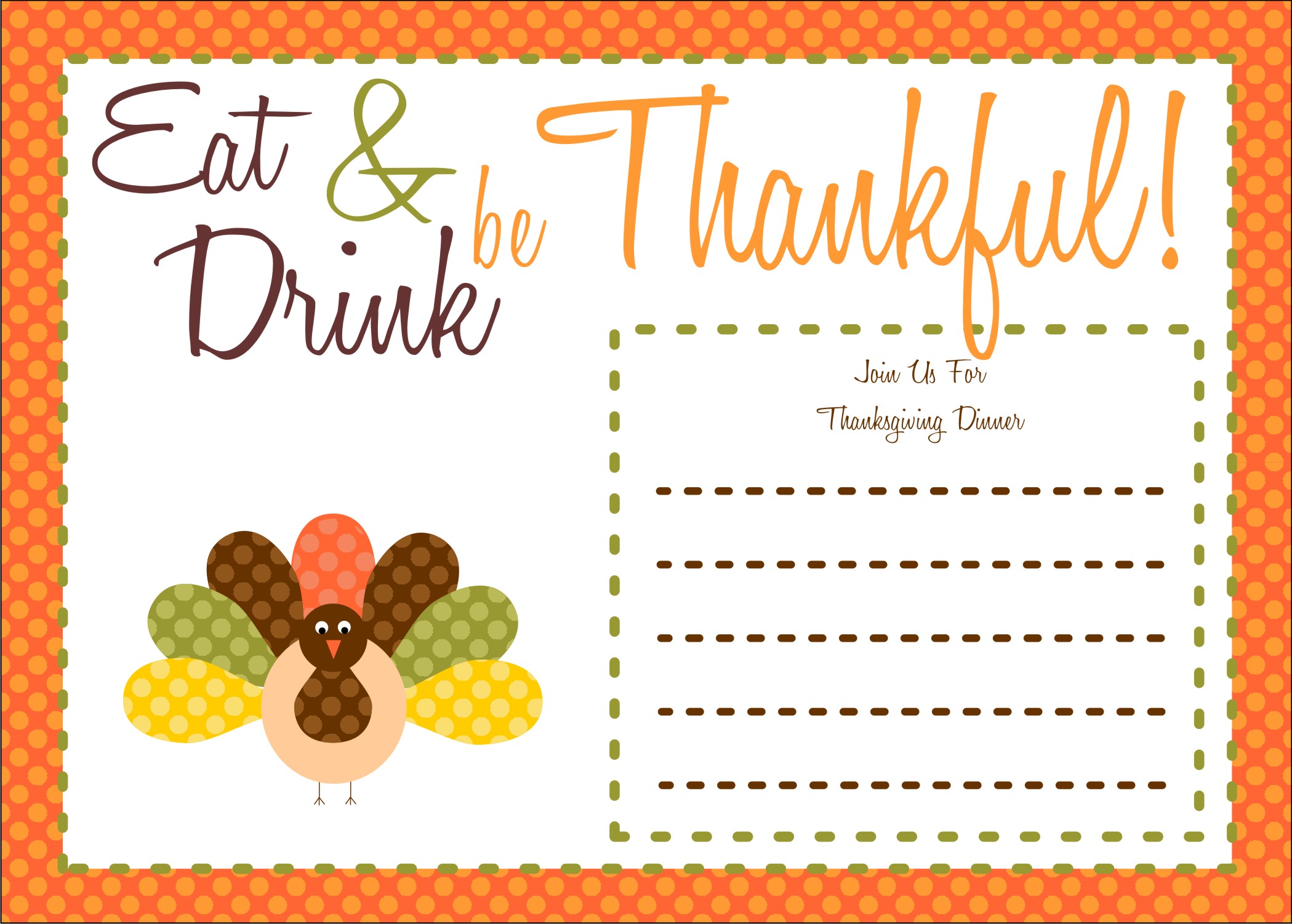 Thanksgiving lunch invitation templates