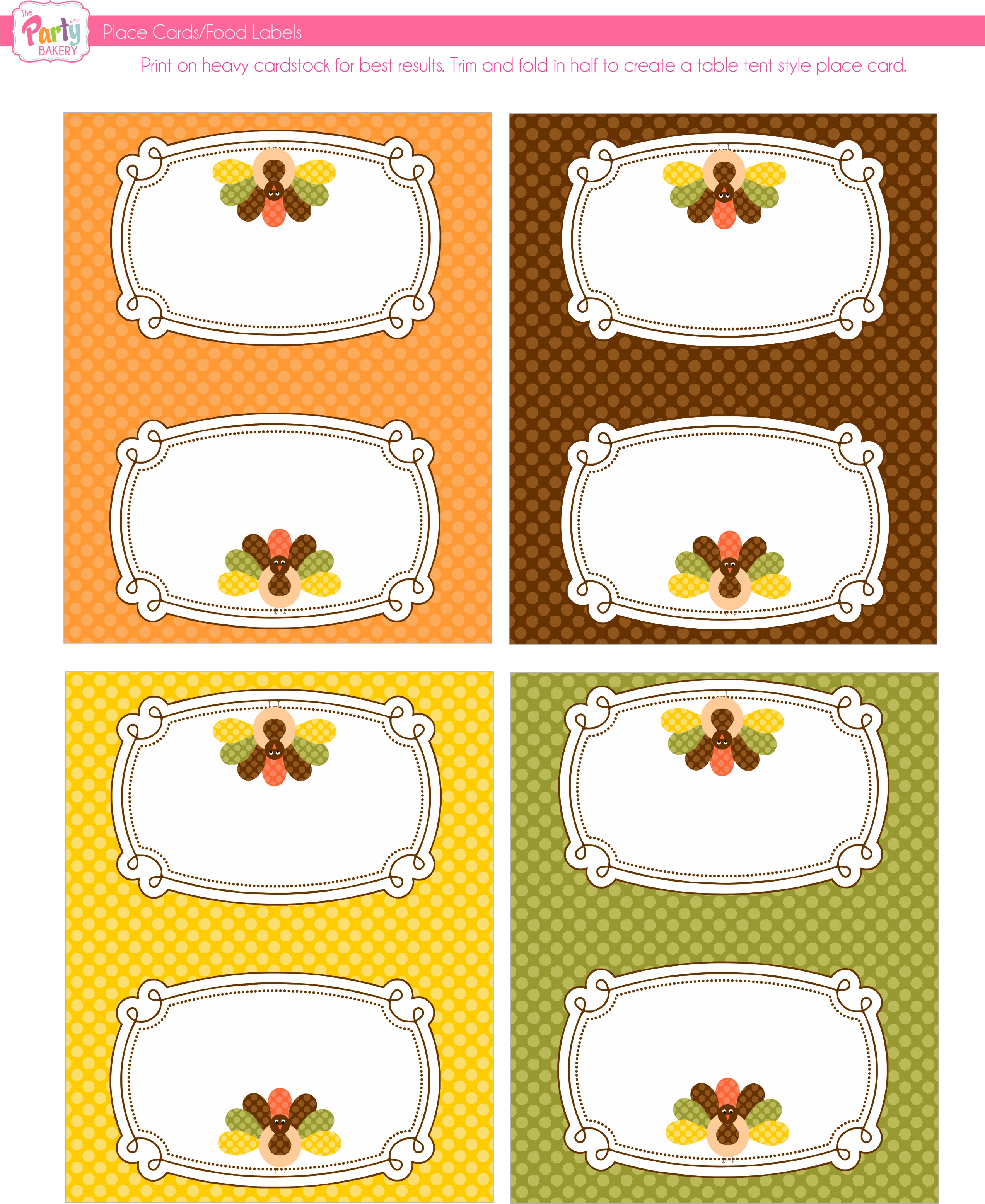 clipart thanksgiving place cards - photo #44