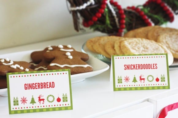 Free Cookies & Cocoa Christmas Printables for a cookie exchange holiday party! | CatchMyParty.com