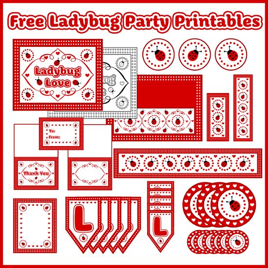 free-ladybug-party-printables