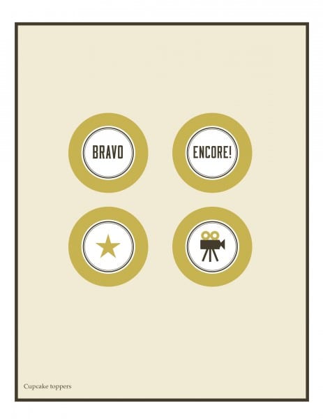 FREE Oscar Party Printables from PartyChic - The Catch My Party Blog ...