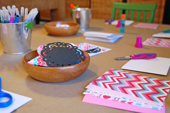 Valentine Card Making Table Doily