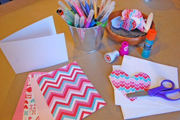 Valentine Card Making Table