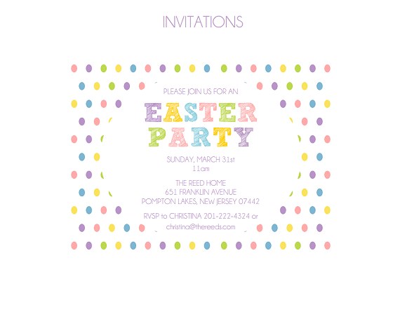 FREE Easter Party Printables  - Invitations