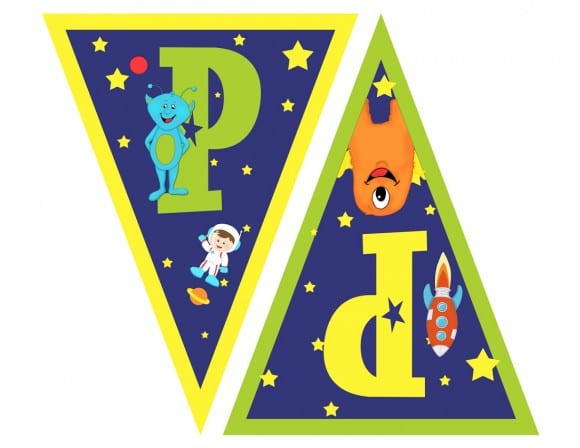 catch_my_party_outerspace_Pennant_Banner_PP