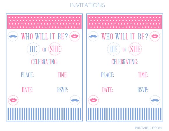 Gender Reveal Party Invitation