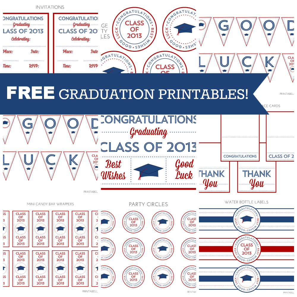 FREE Graduation Party Printables from Printabelle Catch My Party