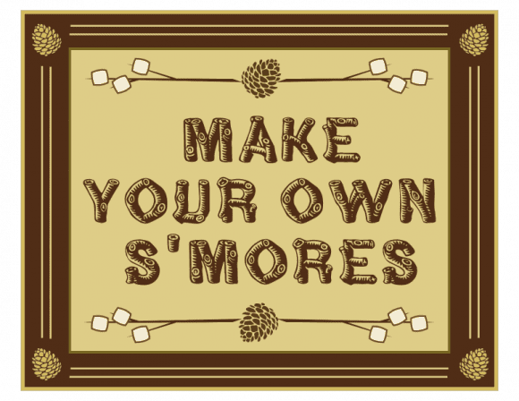 Free 'Shelter in Place' Camping Printables - S'mores Poster
