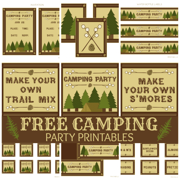 free-camping-party-printables