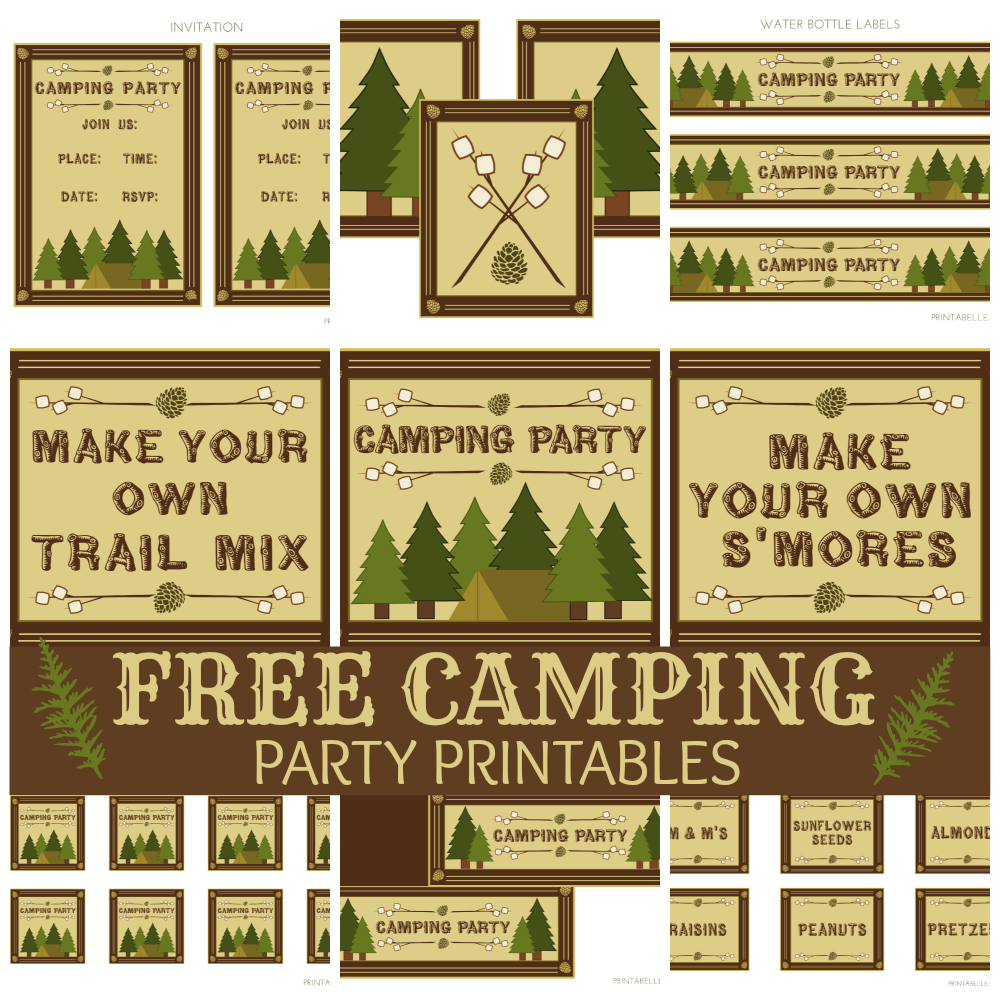 Free Camping Party Printables