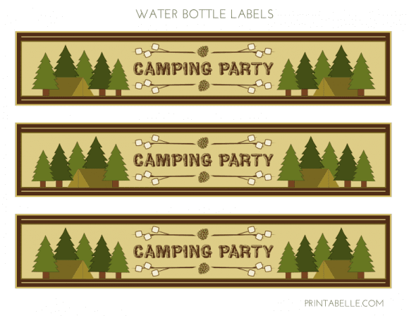 Free 'Shelter in Place' Camping Printables - Water Bottle Labels