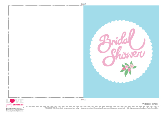 FREE Bridal Shower Party Printables from Love Party Printables