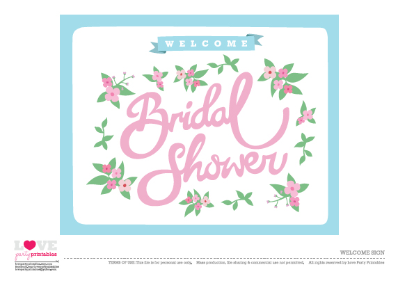 Free Printable Bridal Shower Welcome Sign