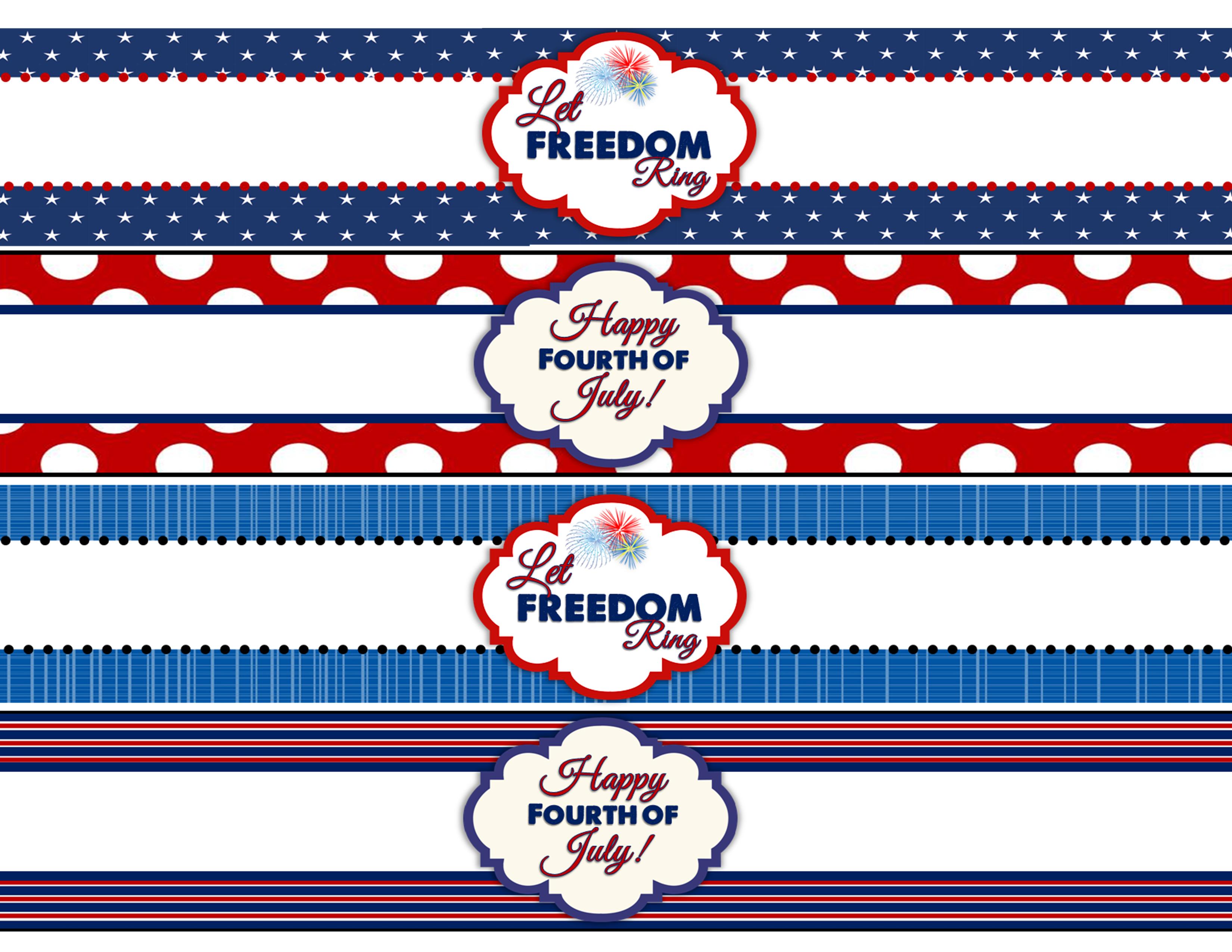 Free Printable 4th Of July Labels