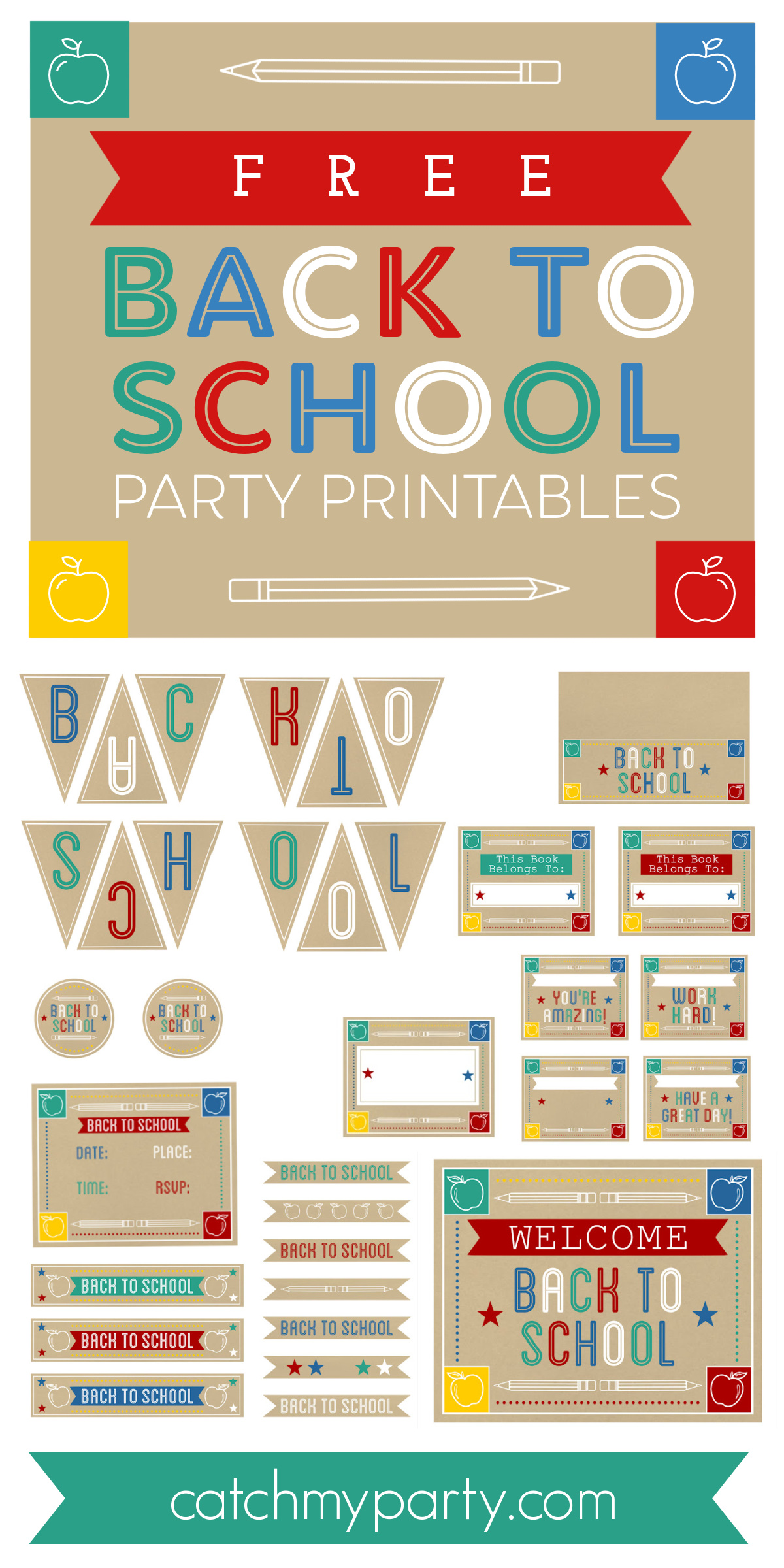 FREE Back to School Party Printables