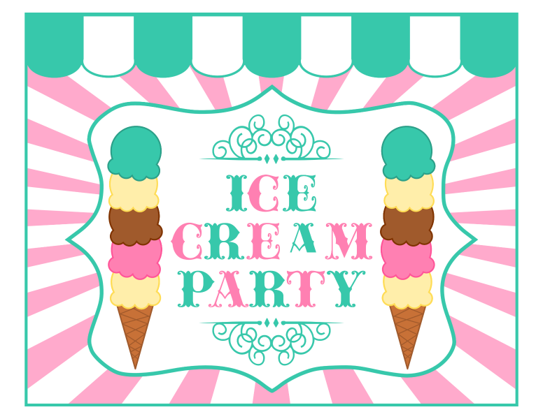 FREE Ice Cream Party Printables Catch My Party