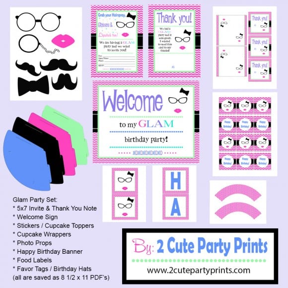 free-glam-party-printables