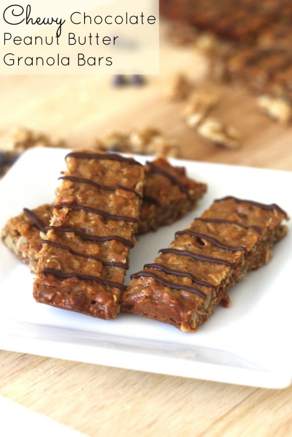 Chewy Peanut Butter Granola Bar Recipe | CatchMyParty.com