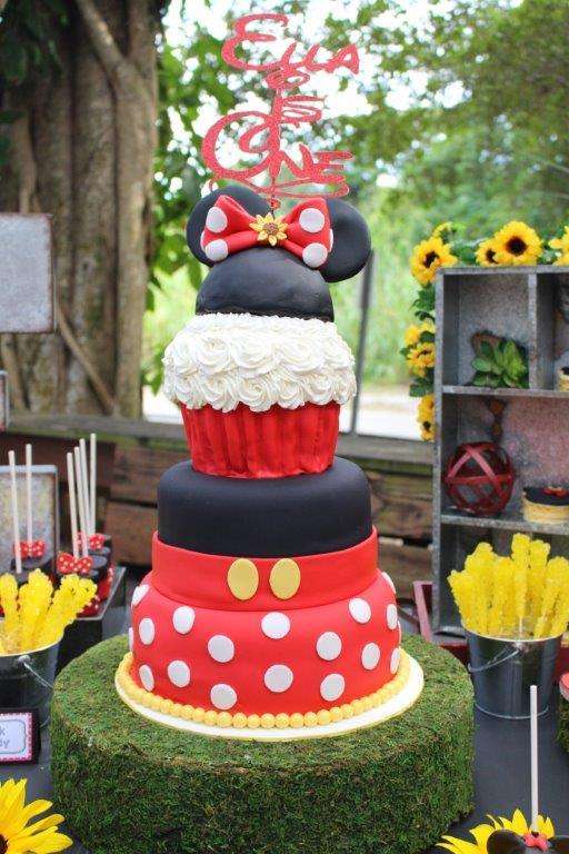 Minnie Mouse Cupcake Birthday Cake