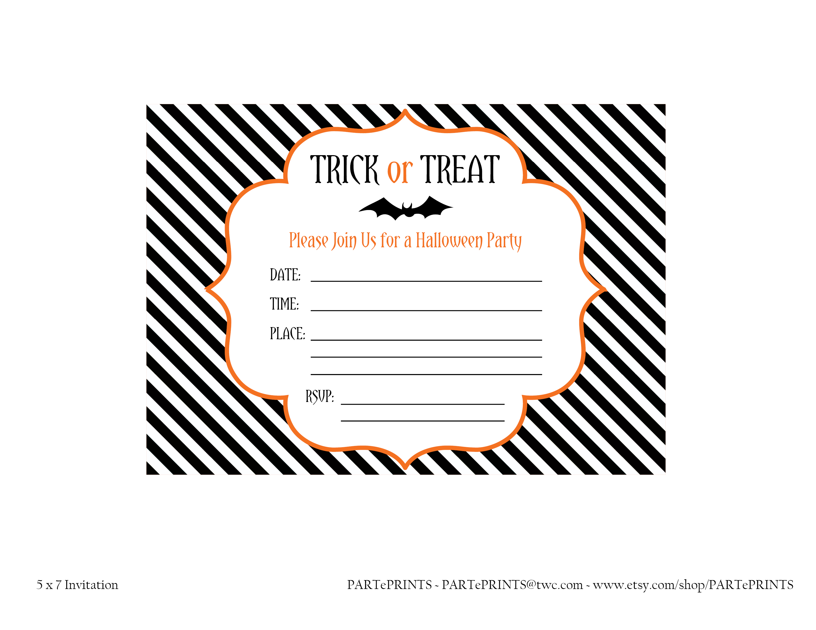 FREE Halloween Printables from PARTePRINTS  Catch My Party With Regard To Free Halloween Templates For Word