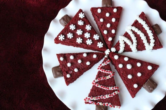 Red Velvet Christmas Tree Brownie Recipe