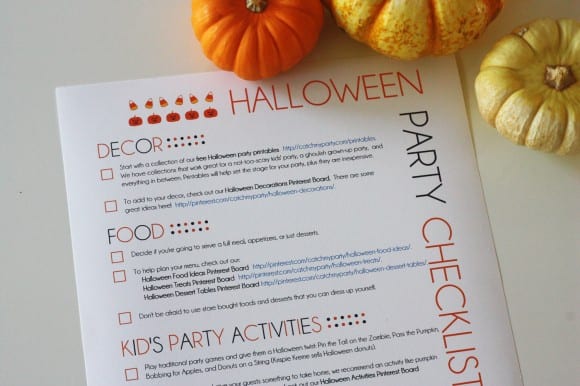 Free Halloween party checklist printable